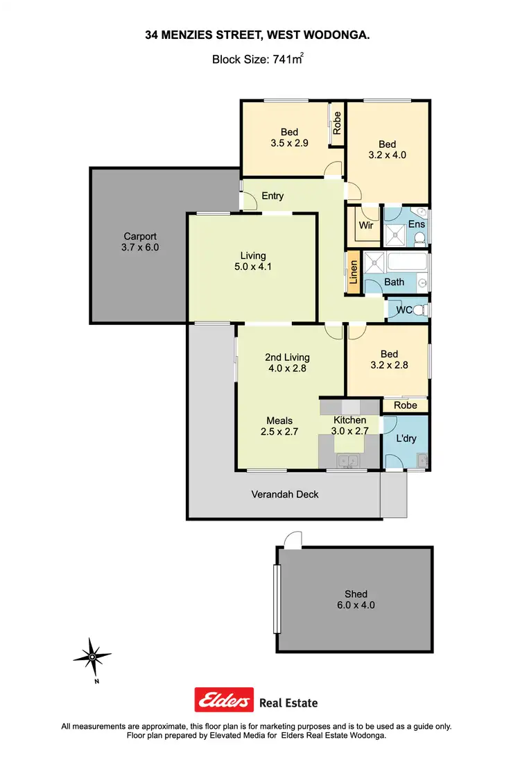 Floorplan of Homely house listing, 34 Menzies Street, Wodonga VIC 3690