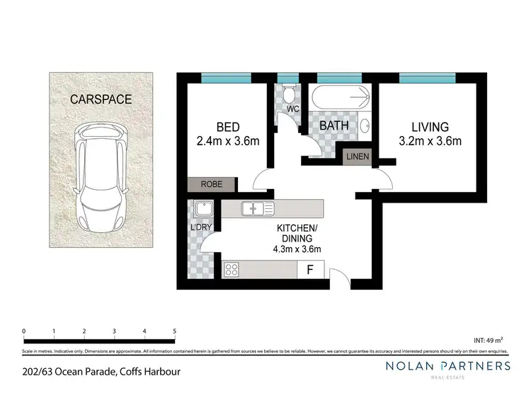 Floorplan of Homely apartment listing, 202/63 Ocean Parade, Coffs Harbour NSW 2450