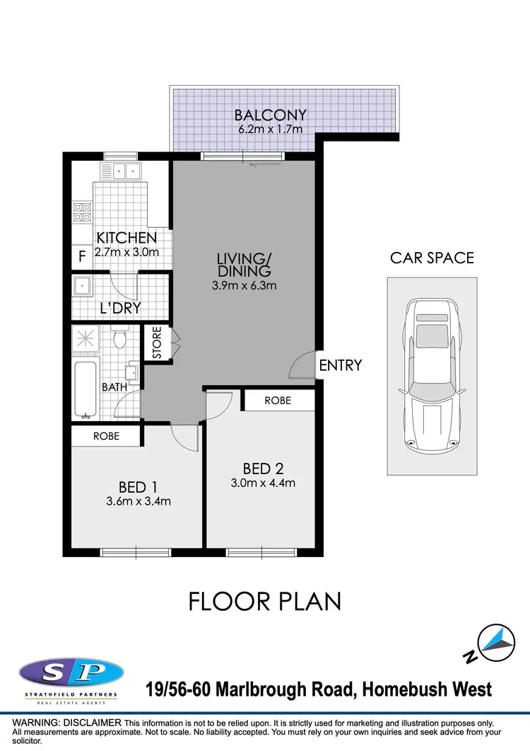 Floorplan of Homely apartment listing, 19/56-60 Marlborough Road, Homebush West NSW 2140