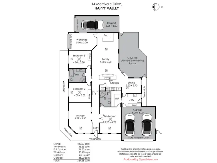 Floorplan of Homely house listing, 14 Merrivale Drive, Happy Valley SA 5159