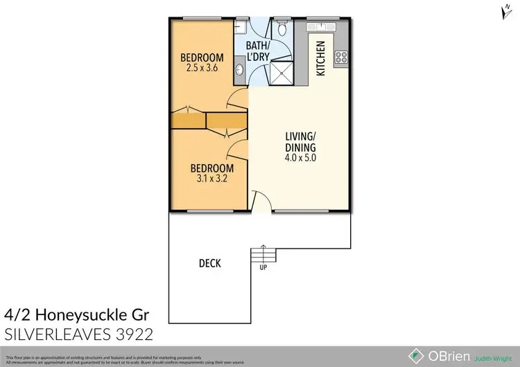 Floorplan of Homely unit listing, 4/2 Honeysuckle Grove, Silverleaves VIC 3922