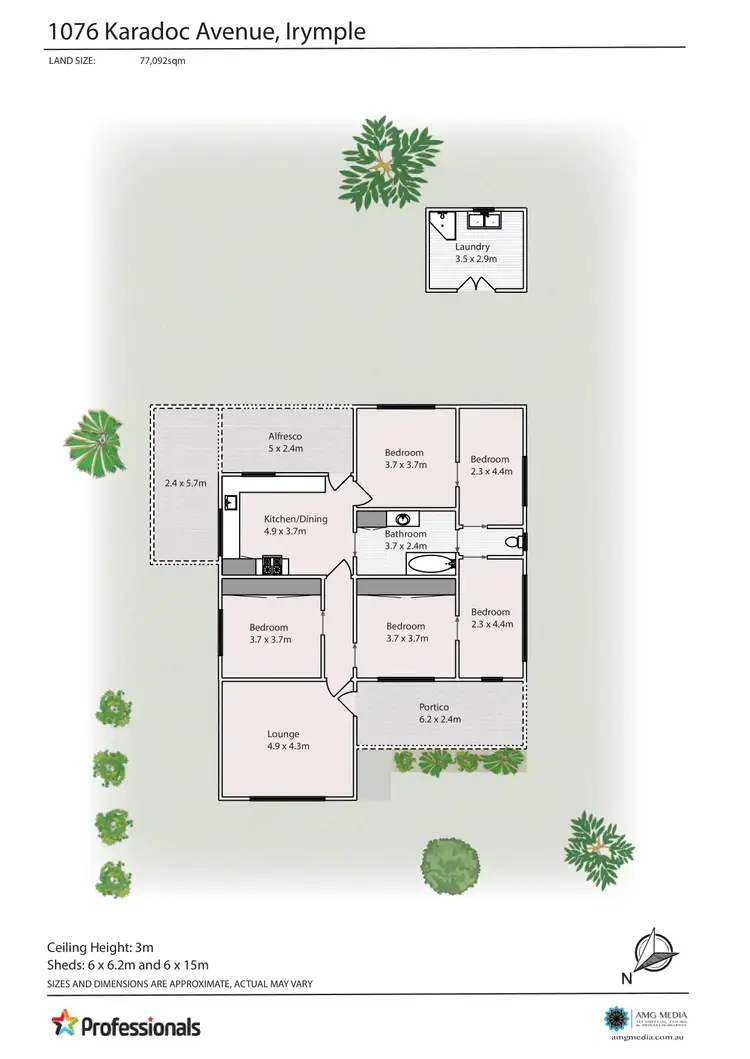 Floorplan of Homely rural property listing, 1076 Karadoc Avenue, Irymple VIC 3498