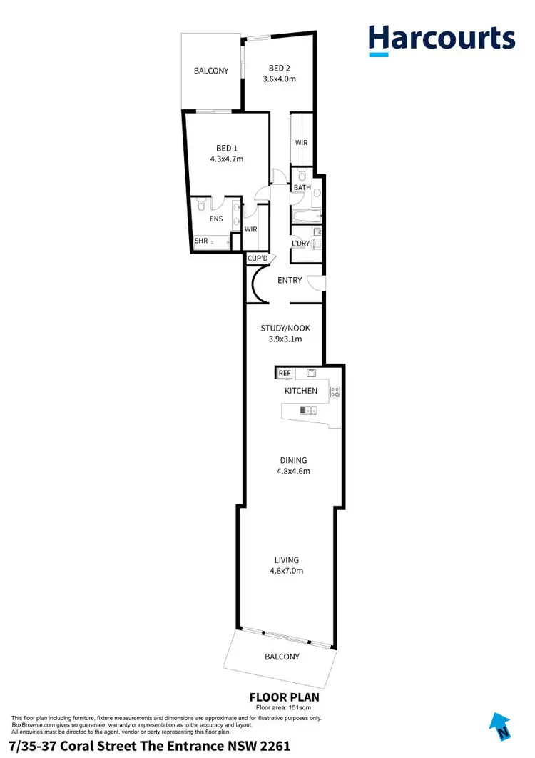 Floorplan of Homely unit listing, 7/35-37 Coral Street, The Entrance NSW 2261