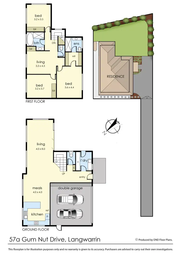 Floorplan of Homely house listing, 57A Gum Nut Drive, Langwarrin VIC 3910