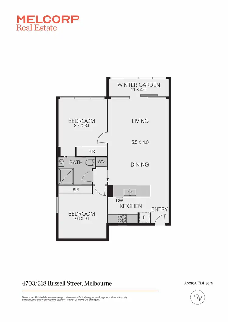 Floorplan of Homely apartment listing, 4703/318 Russell Street, Melbourne VIC 3000