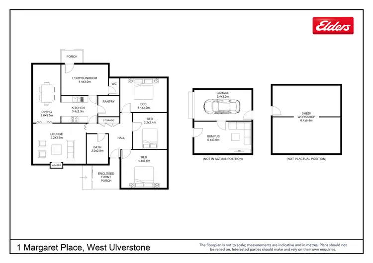 Floorplan of Homely house listing, 1 Margaret Place, West Ulverstone TAS 7315