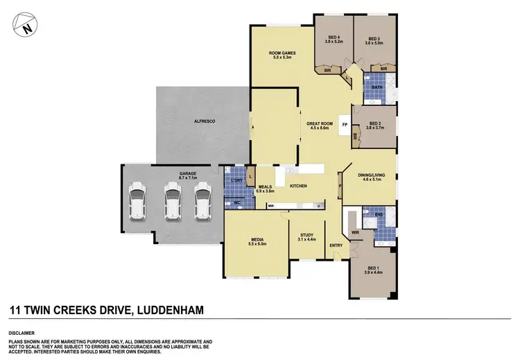 Floorplan of Homely house listing, 11 Twin Creeks Drive, Luddenham NSW 2745