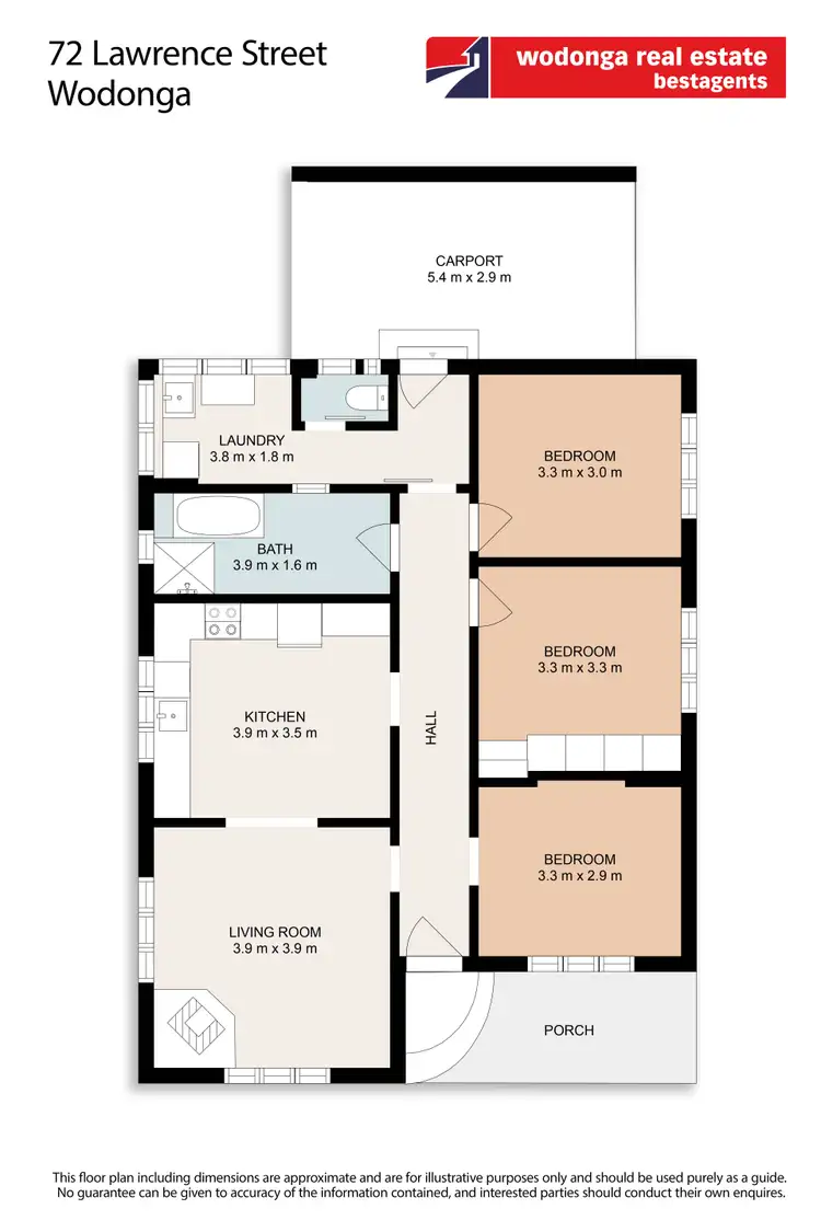 Floorplan of Homely house listing, 72 Lawrence Street, Wodonga VIC 3690
