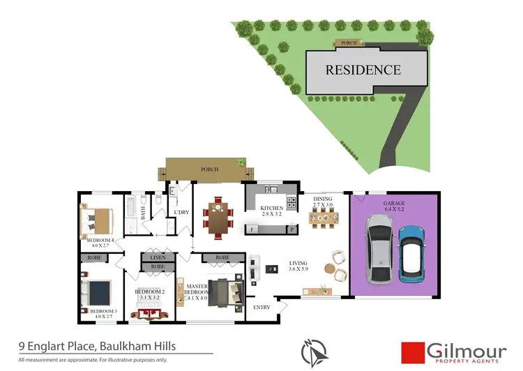 Floorplan of Homely house listing, 9 Englart Place, Baulkham Hills NSW 2153
