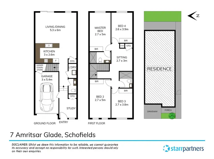Floorplan of Homely townhouse listing, 7 Amritsar Glade, Schofields NSW 2762