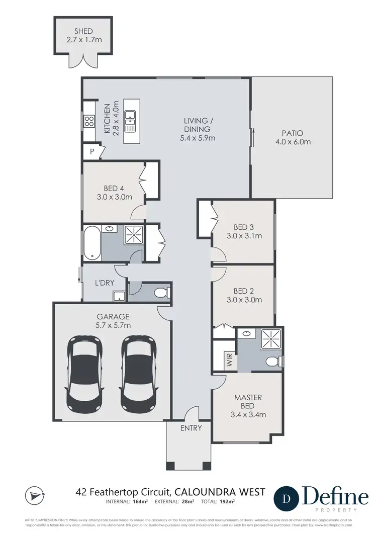 Floorplan of Homely house listing, 42 Feathertop Circuit, Caloundra West QLD 4551