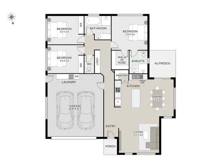 Floorplan of Homely unit listing, 13/297 Westbury Road, Prospect Vale TAS 7250