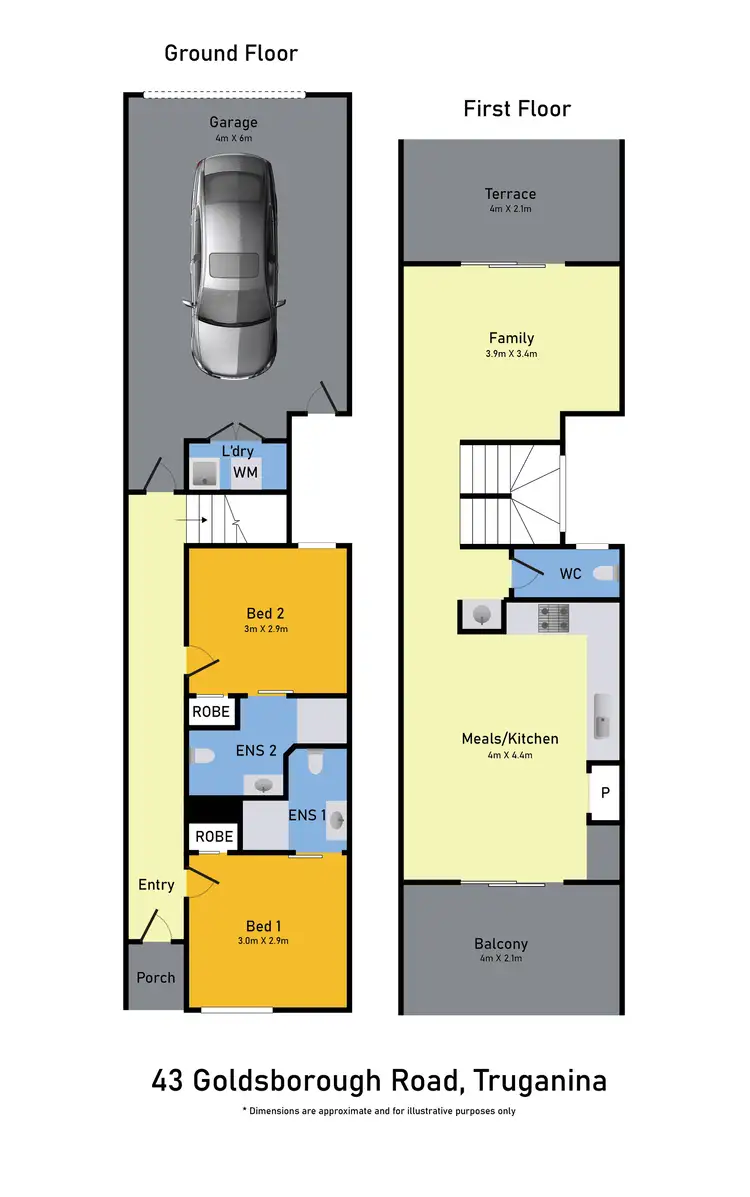 Floorplan of Homely townhouse listing, 43 Goldsborough Road, Truganina VIC 3029