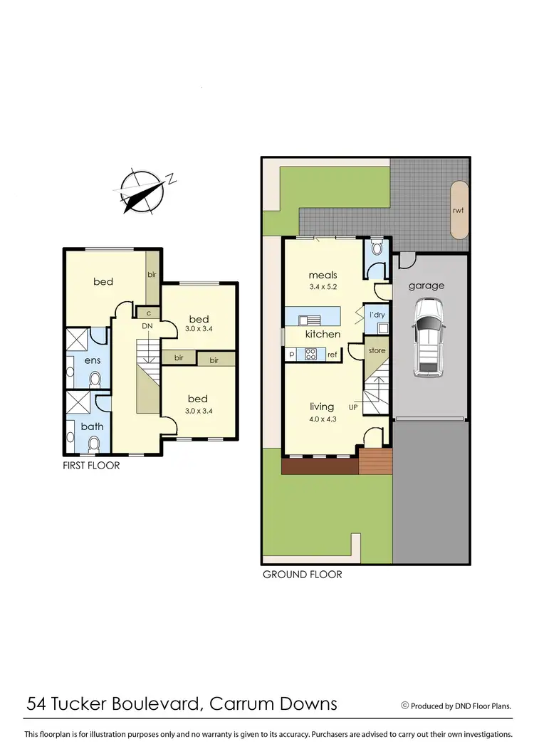 Floorplan of Homely townhouse listing, 54 Tucker Boulevard, Carrum Downs VIC 3201