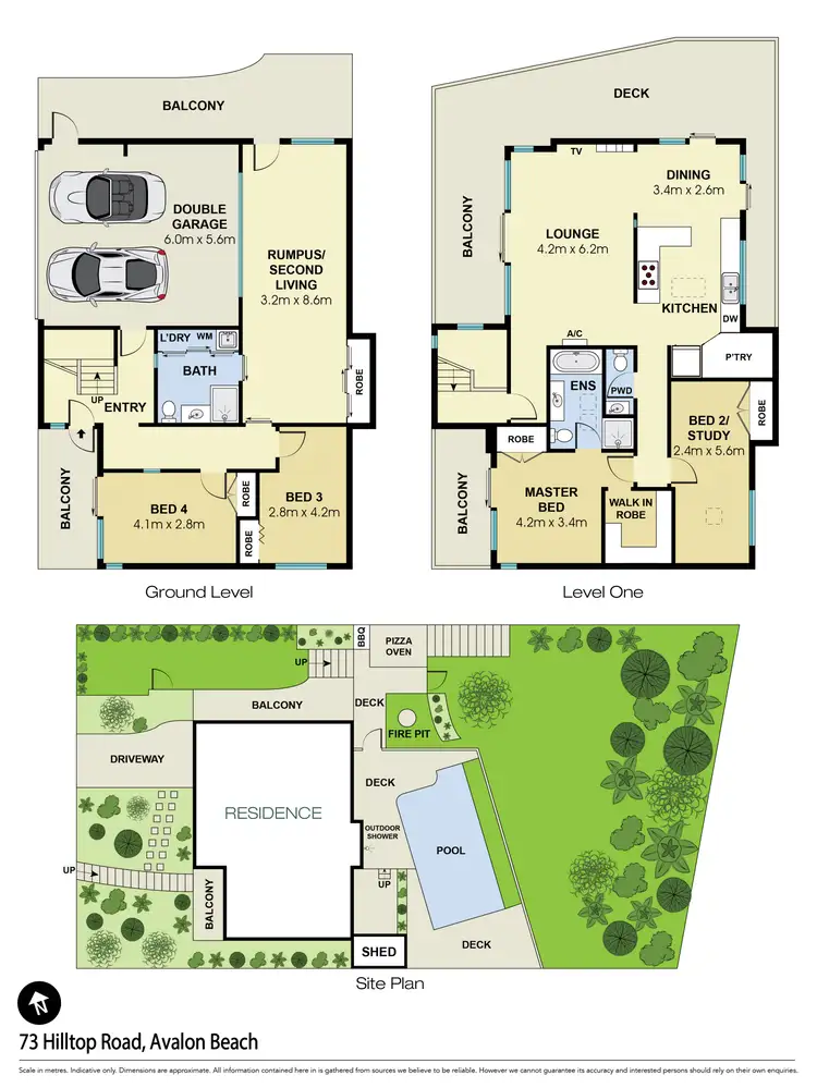 Floorplan of Homely house listing, 73 Hilltop Road, Avalon Beach NSW 2107