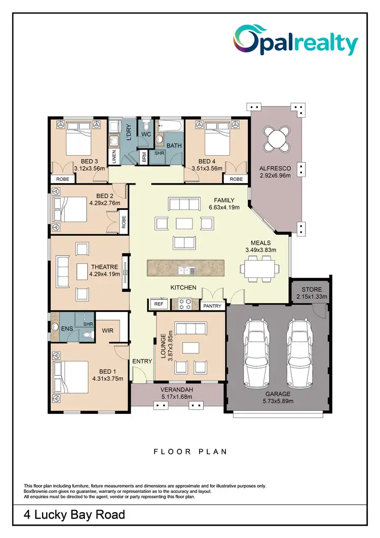 Floorplan of Homely house listing, 4 Lucky Bay Road, Secret Harbour WA 6173