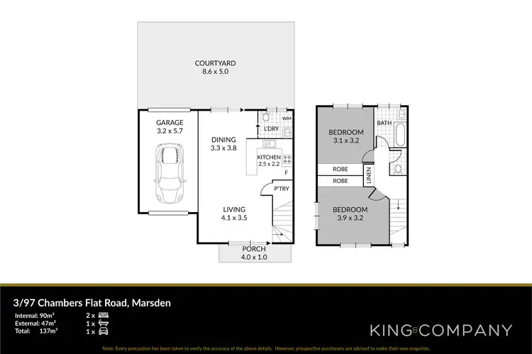 Floorplan of Homely townhouse listing, 3/97 Chambers Flat Road, Marsden QLD 4132