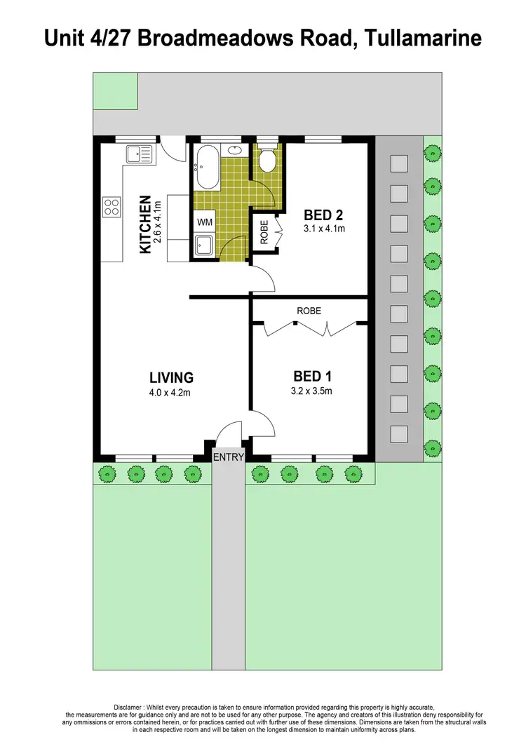Floorplan of Homely unit listing, 4/27 Broadmeadows Road, Tullamarine VIC 3043