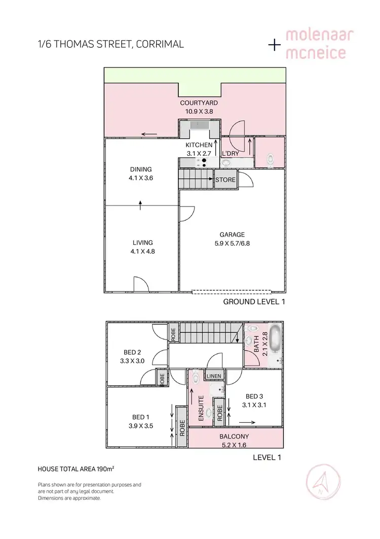 Floorplan of Homely townhouse listing, 1/6 Thomas Street, Corrimal NSW 2518