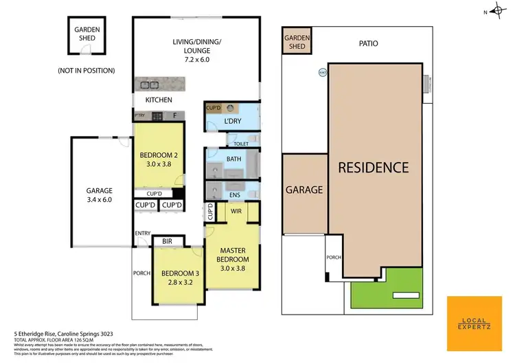 Floorplan of Homely house listing, 5 Etheridge Rise, Caroline Springs VIC 3023