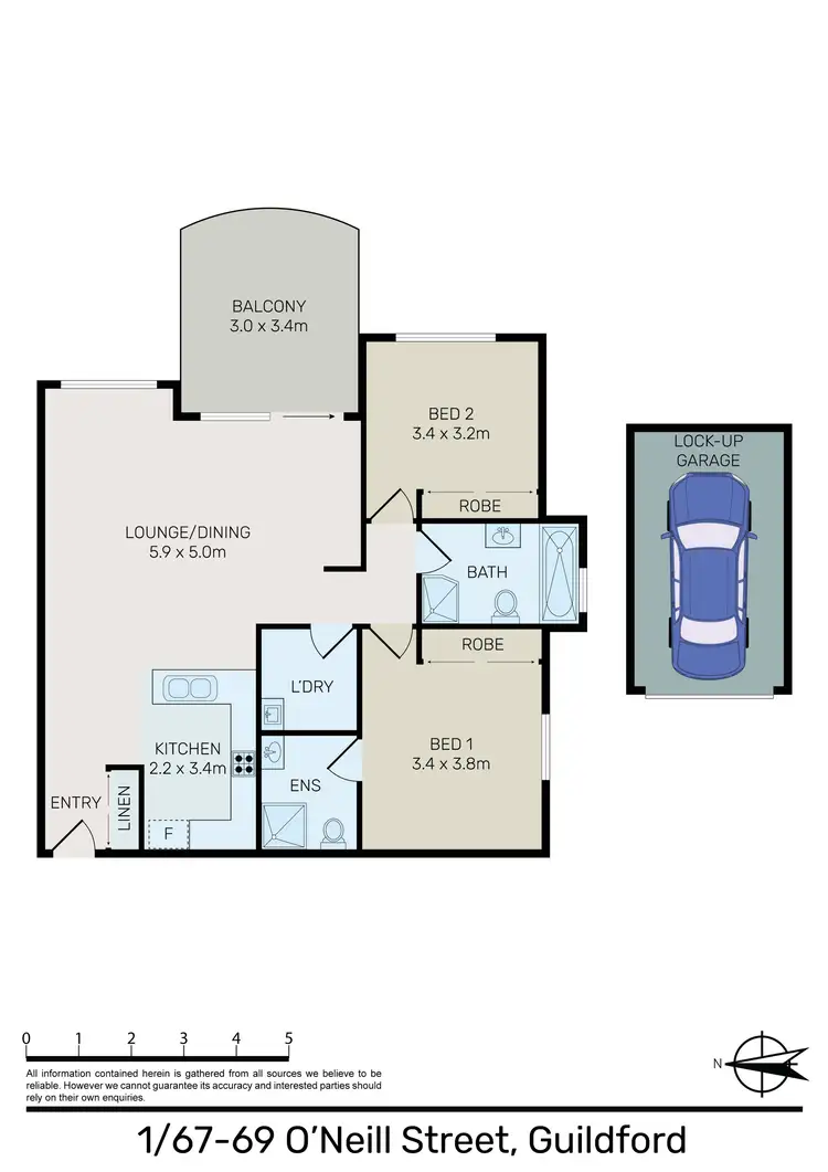 Floorplan of Homely unit listing, 1/67-69 O'Neill Street, Guildford NSW 2161
