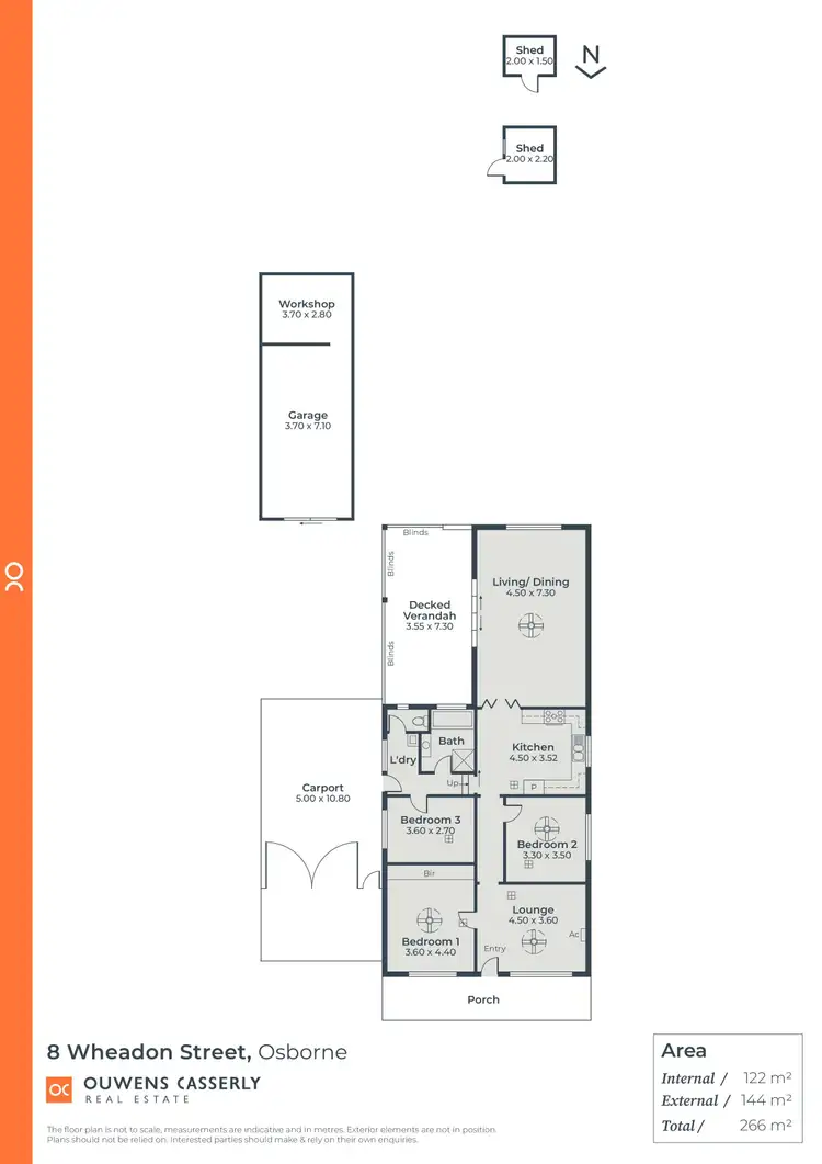 Floorplan of Homely house listing, 8 Wheadon Street, Osborne SA 5017