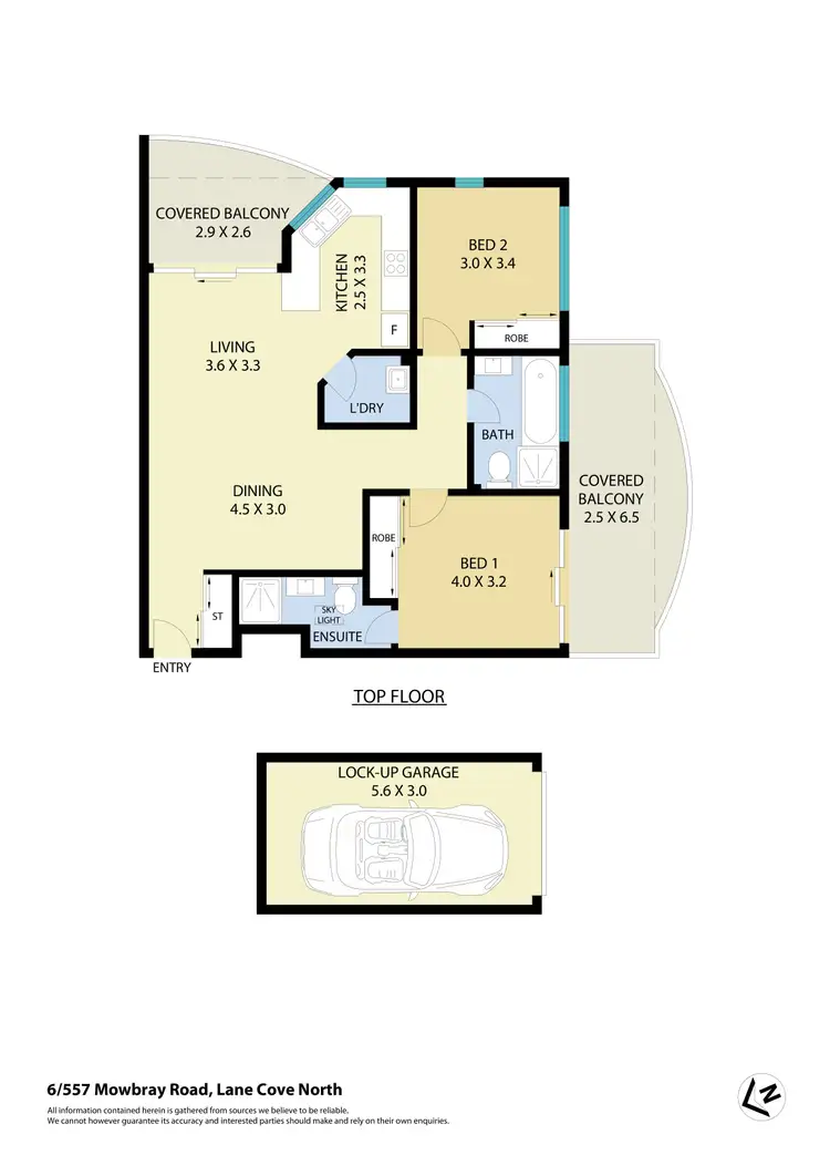 Floorplan of Homely apartment listing, 6/557 Mowbray Road, Lane Cove NSW 2066