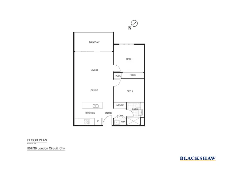 Floorplan of Homely apartment listing, 507/39 London Circuit, City ACT 2601