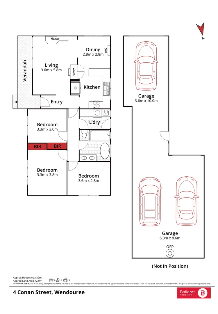 Floorplan of Homely house listing, 4 Conan Street, Wendouree VIC 3355