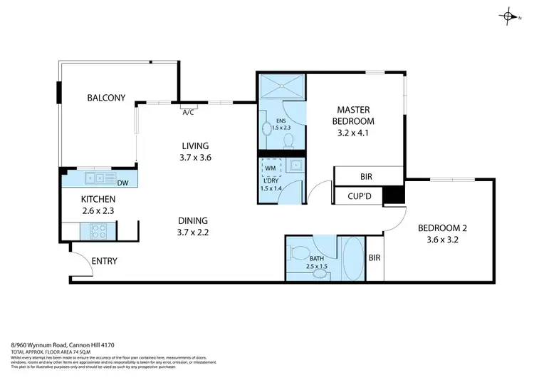 Floorplan of Homely unit listing, 8/960 Wynnum Road, Cannon Hill QLD 4170