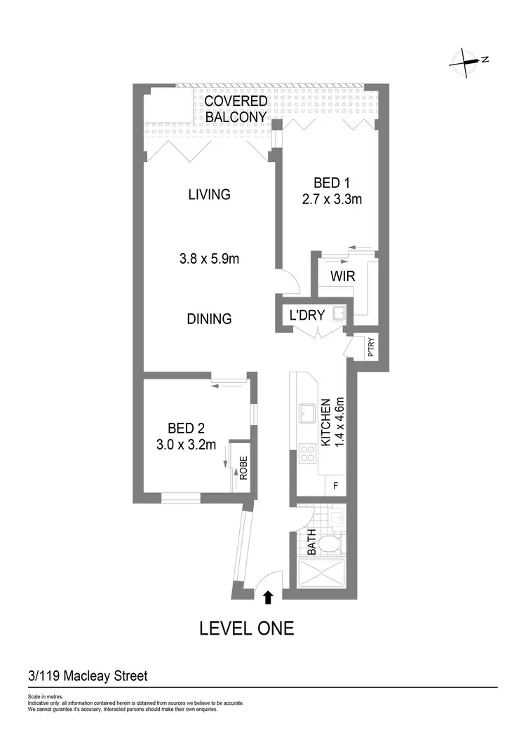 Floorplan of Homely apartment listing, 3/119 Macleay Street, Potts Point NSW 2011