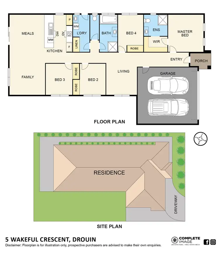 Floorplan of Homely house listing, 5 Wakeful Crescent, Drouin VIC 3818