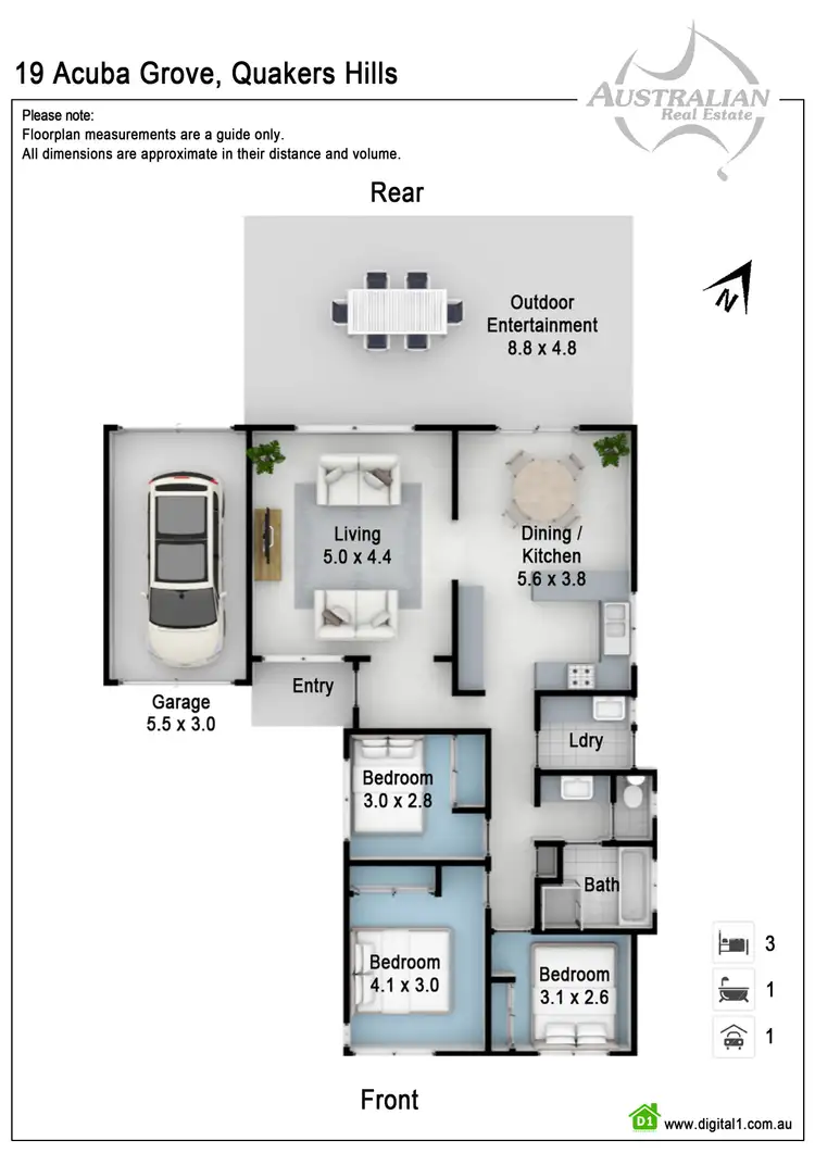 Floorplan of Homely house listing, 19 Acuba Grove, Quakers Hill NSW 2763