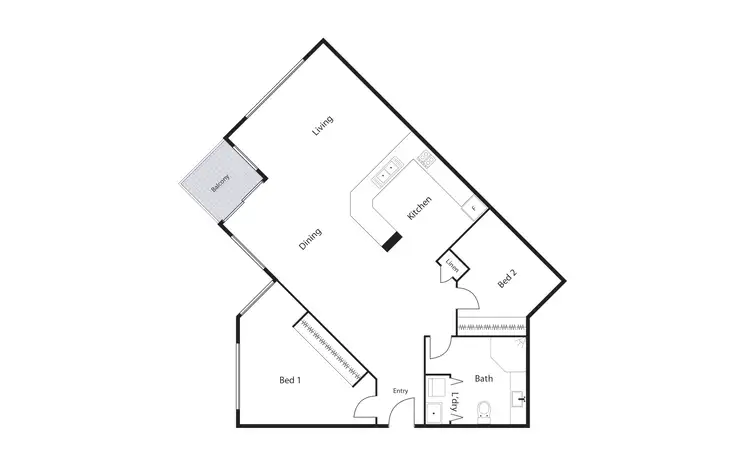 Floorplan of Homely apartment listing, 12/1 Port Jackson Circuit, Phillip ACT 2606