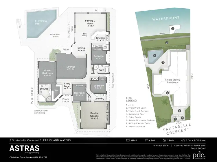 Floorplan of Homely house listing, 8 Santabelle Crescent, Clear Island Waters QLD 4226