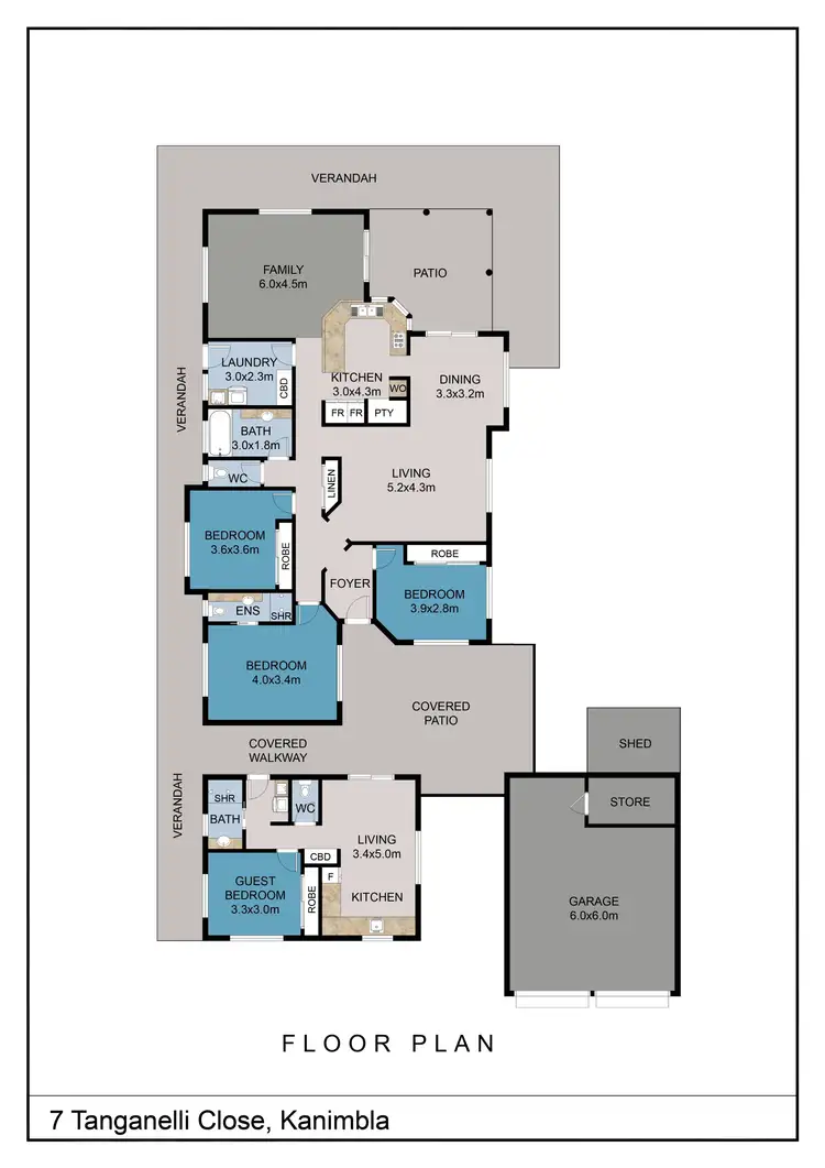 Floorplan of Homely house listing, 7 Tanganelli Close, Kanimbla QLD 4870