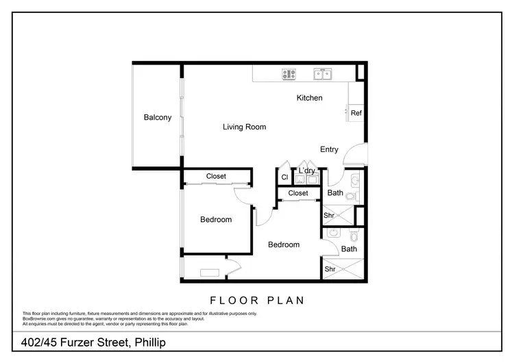 Floorplan of Homely apartment listing, 402/45 Furzer Street, Phillip ACT 2606