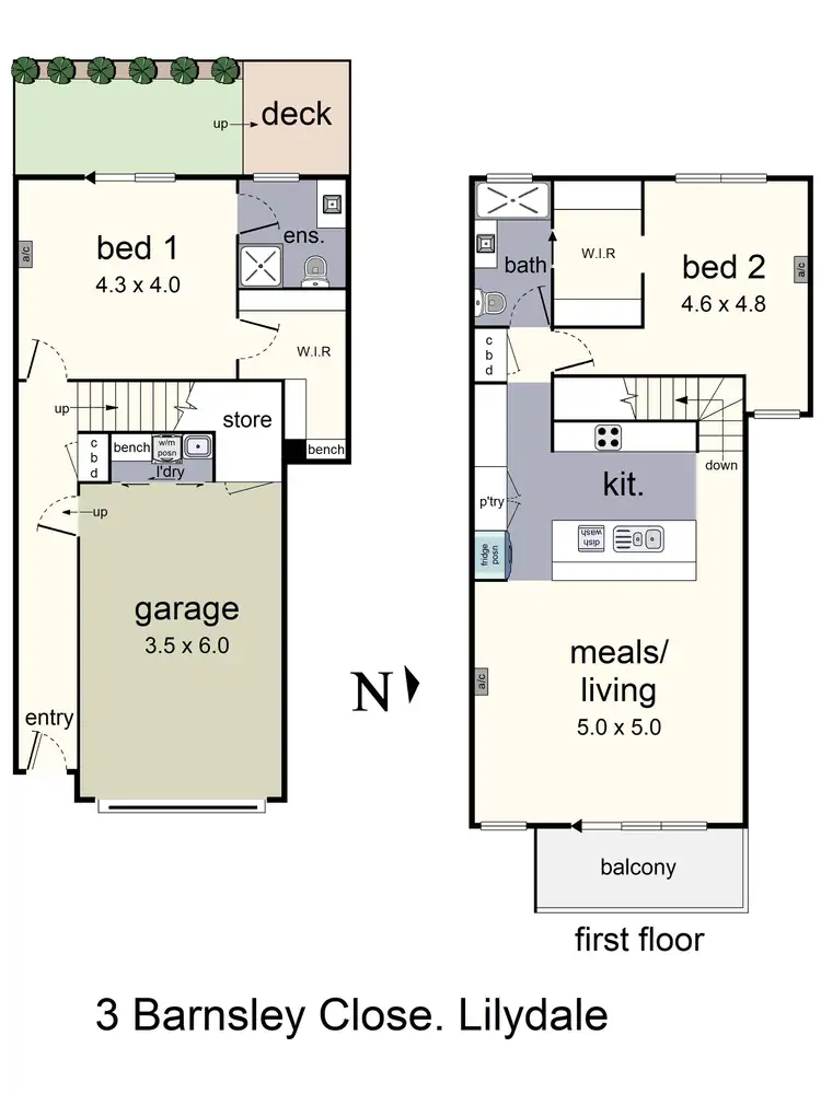 Floorplan of Homely townhouse listing, 3 Barnsley Close, Lilydale VIC 3140