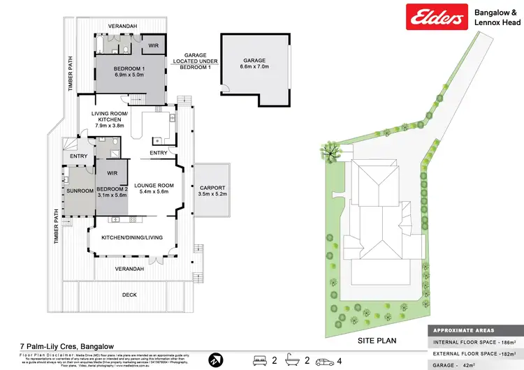 Floorplan of Homely house listing, 7 Palm-Lily Crescent, Bangalow NSW 2479