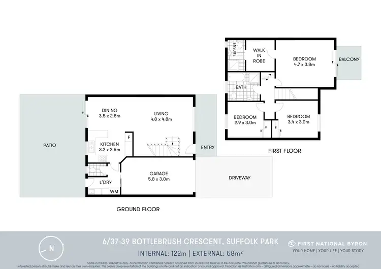 Floorplan of Homely unit listing, 6/37-39 Bottlebrush Crescent, Suffolk Park NSW 2481