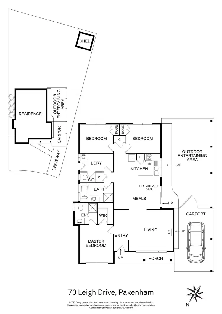 Floorplan of Homely house listing, 70 Leigh Drive, Pakenham VIC 3810