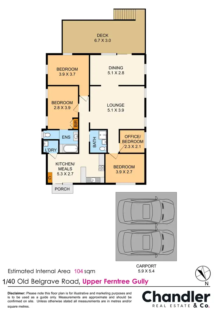 Floorplan of Homely house listing, 1/40 Old Belgrave Road, Upper Ferntree Gully VIC 3156