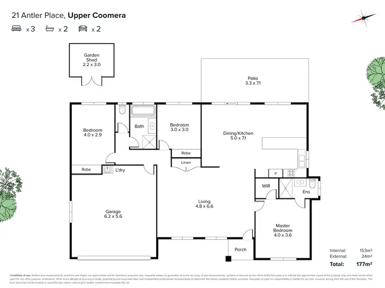 Floorplan of Homely house listing, 21 Antler Place, Upper Coomera QLD 4209