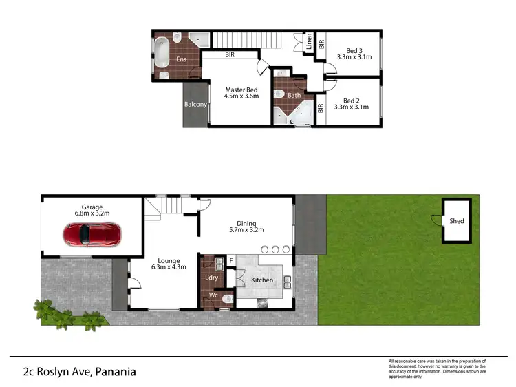 Floorplan of Homely semi-detached listing, 2C Roslyn Avenue, Panania NSW 2213