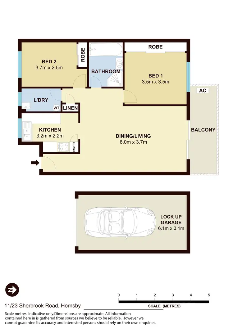 Floorplan of Homely apartment listing, 11/23 Sherbrook Road, Hornsby NSW 2077