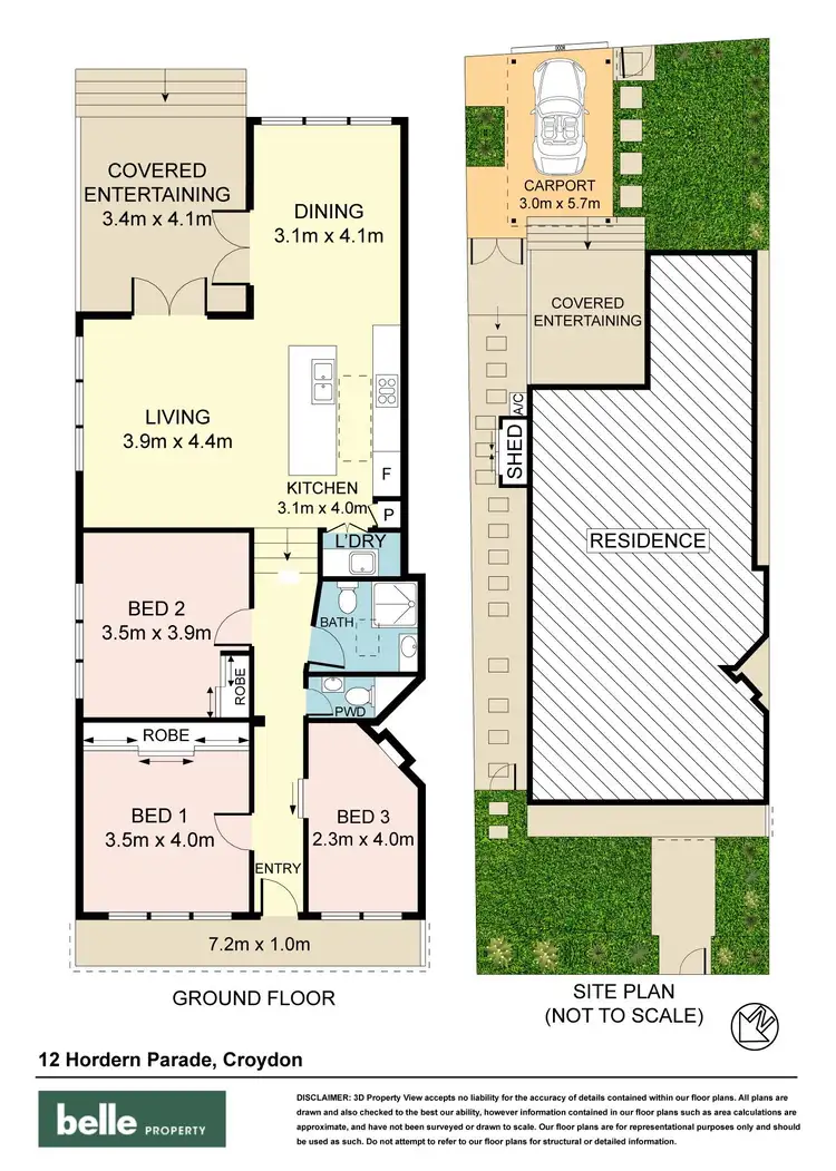 Floorplan of Homely semi-detached listing, 12 Hordern Parade, Croydon NSW 2132