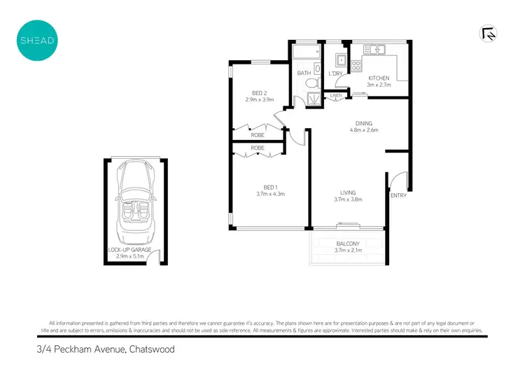 Floorplan of Homely apartment listing, 3/4 Peckham Avenue, Chatswood NSW 2067