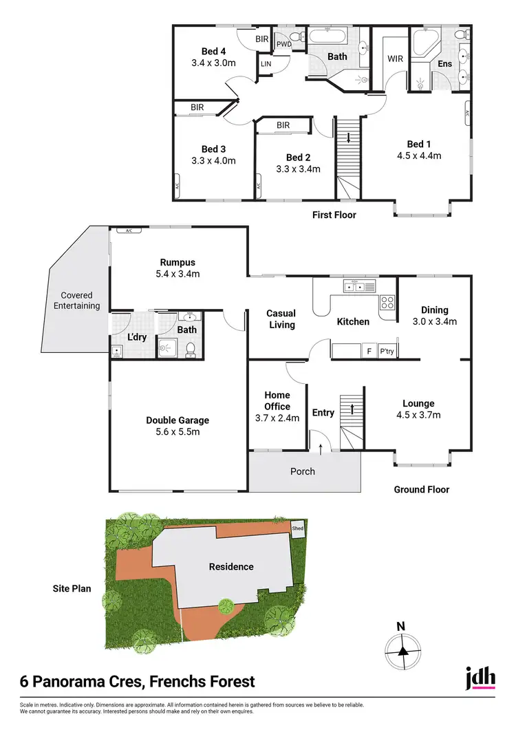 Floorplan of Homely house listing, 6 Panorama Cres, Frenchs Forest NSW 2086