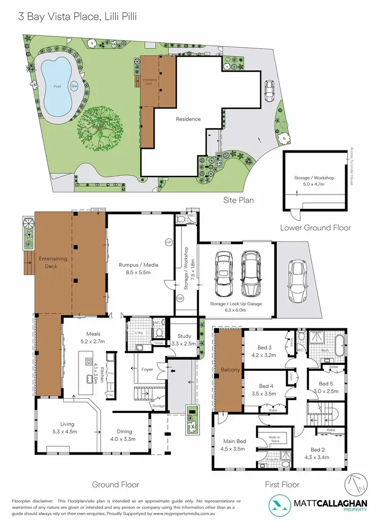 Floorplan of Homely house listing, 3 Bay Vista Place, Lilli Pilli NSW 2229