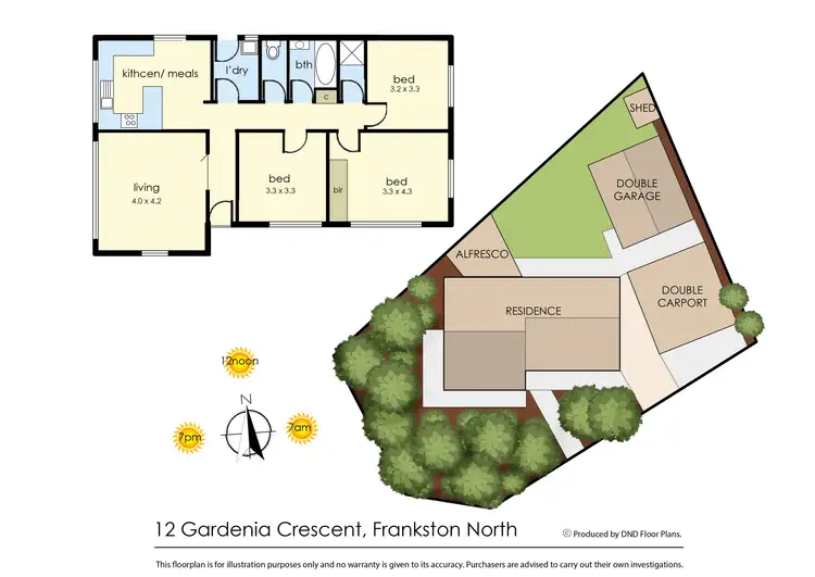Floorplan of Homely house listing, 12 Gardenia Crescent, Frankston North VIC 3200
